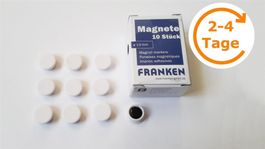 Magnete 10 Stück, 13 mm, weiss