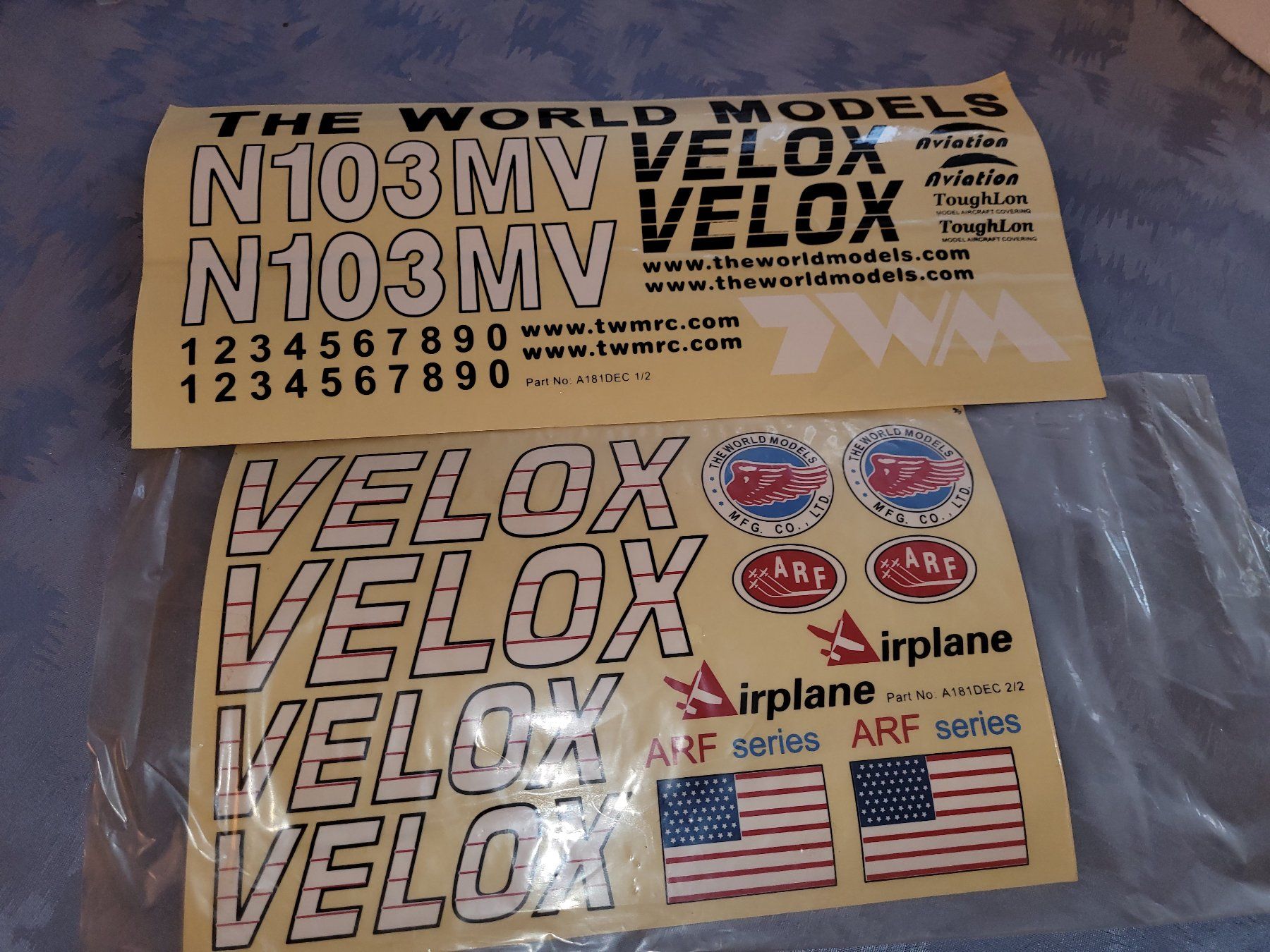 Neuer Stickerbogen TWM Velox, gemäss Fotos (Neu (gemäss Beschreibung ...