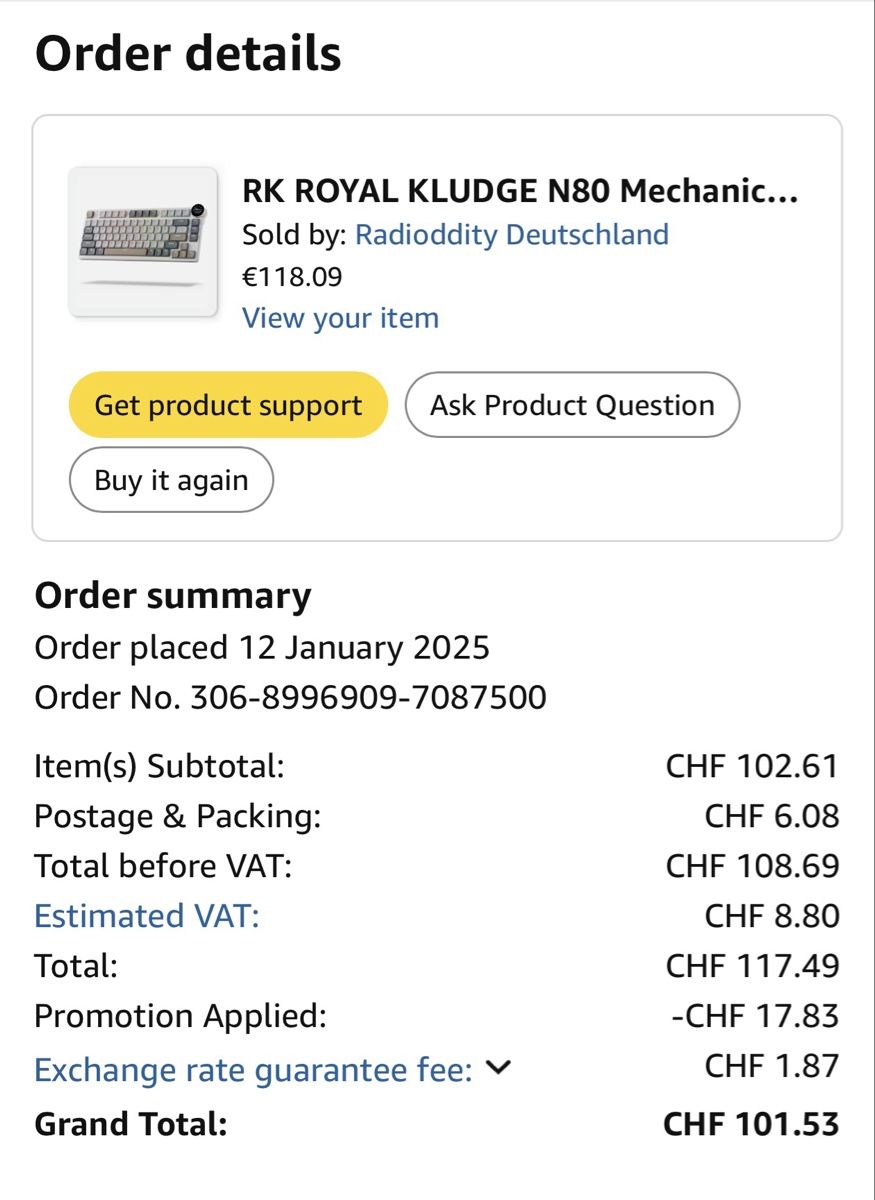 Tastiere: RK N80 Mechanic keyboard US Low profile – Usato da Basel venduto da Heng_cn1997 2