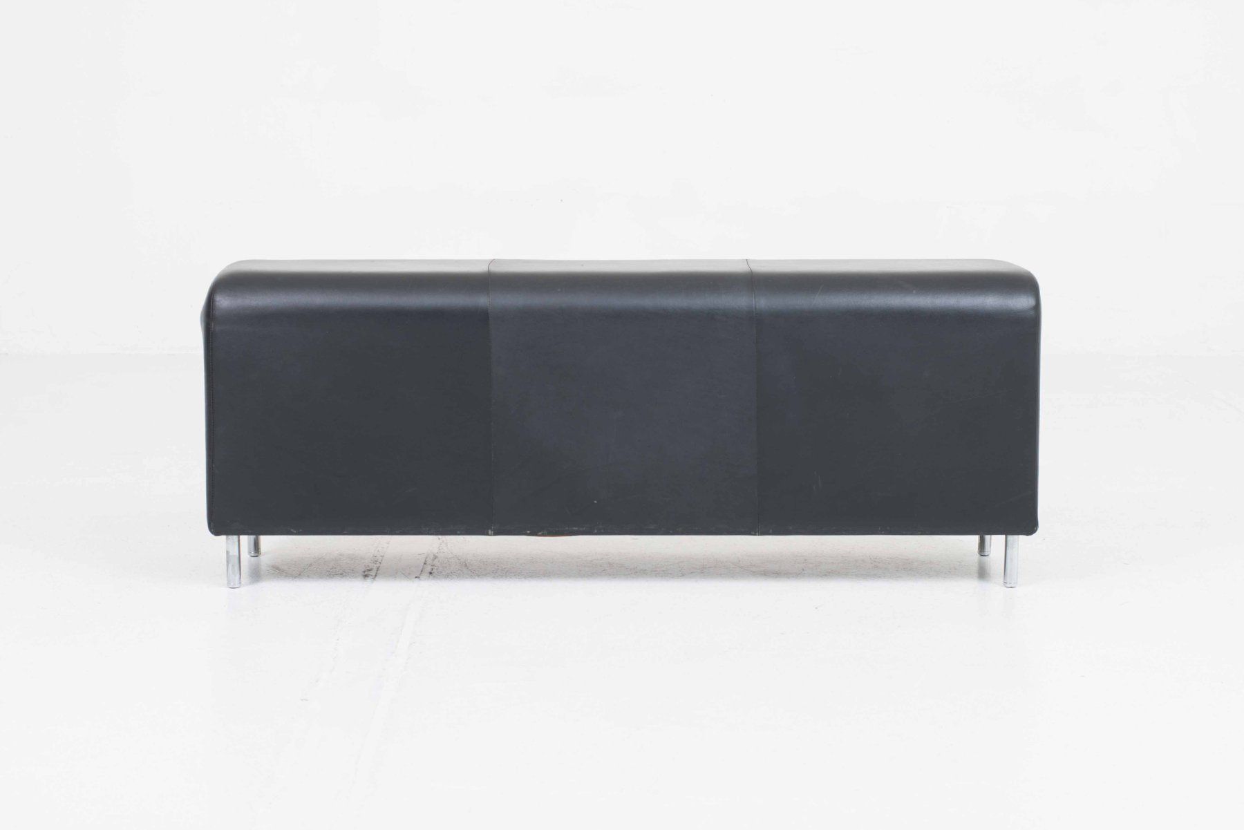 Panchine: Vitra Bench III von Jasper Morrison in schwarzem Leder – Usato da Zürich venduto da STUZH38 1