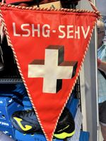 Wimpel LSHG-SEHV Schweiz rot weiss guter Zustand