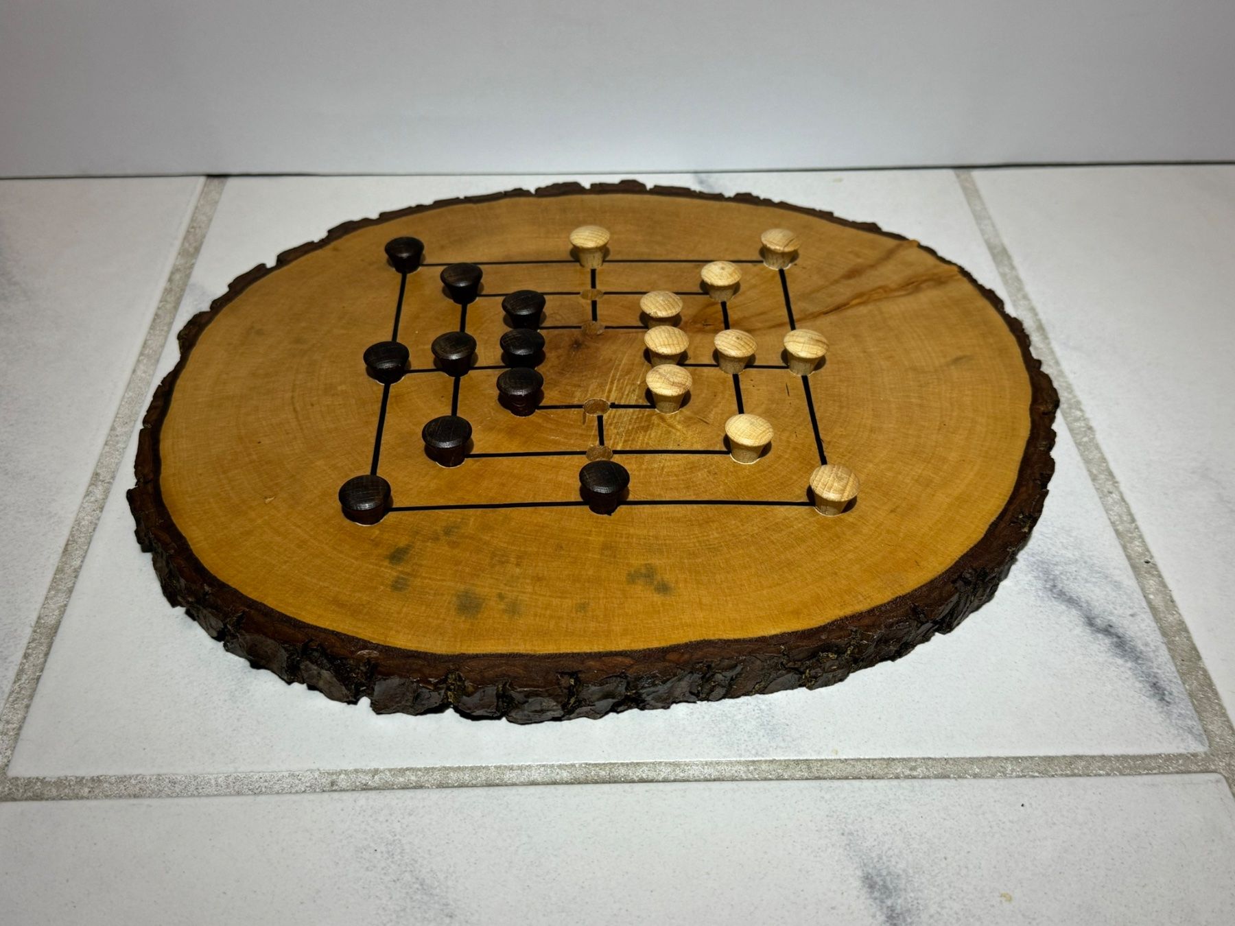 Giochi: Holzspiel Mühle – Nuovo (secondo la descrizione) da Zwillikon venduto da Srema
