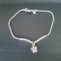Silberarmband 925 mit Zirkonia und Kleeblatt Anhänger 🍀
