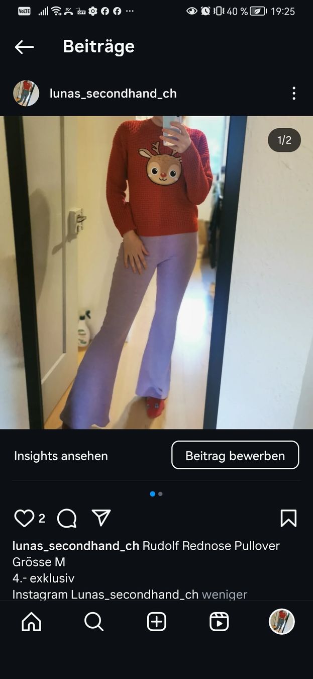 Pullover & Sweatshirts: Weihnachtspullover "Rudolf" Rot, Grösse M - Top Zustand! – Gebraucht aus Balsthal von Leila_Luna 1