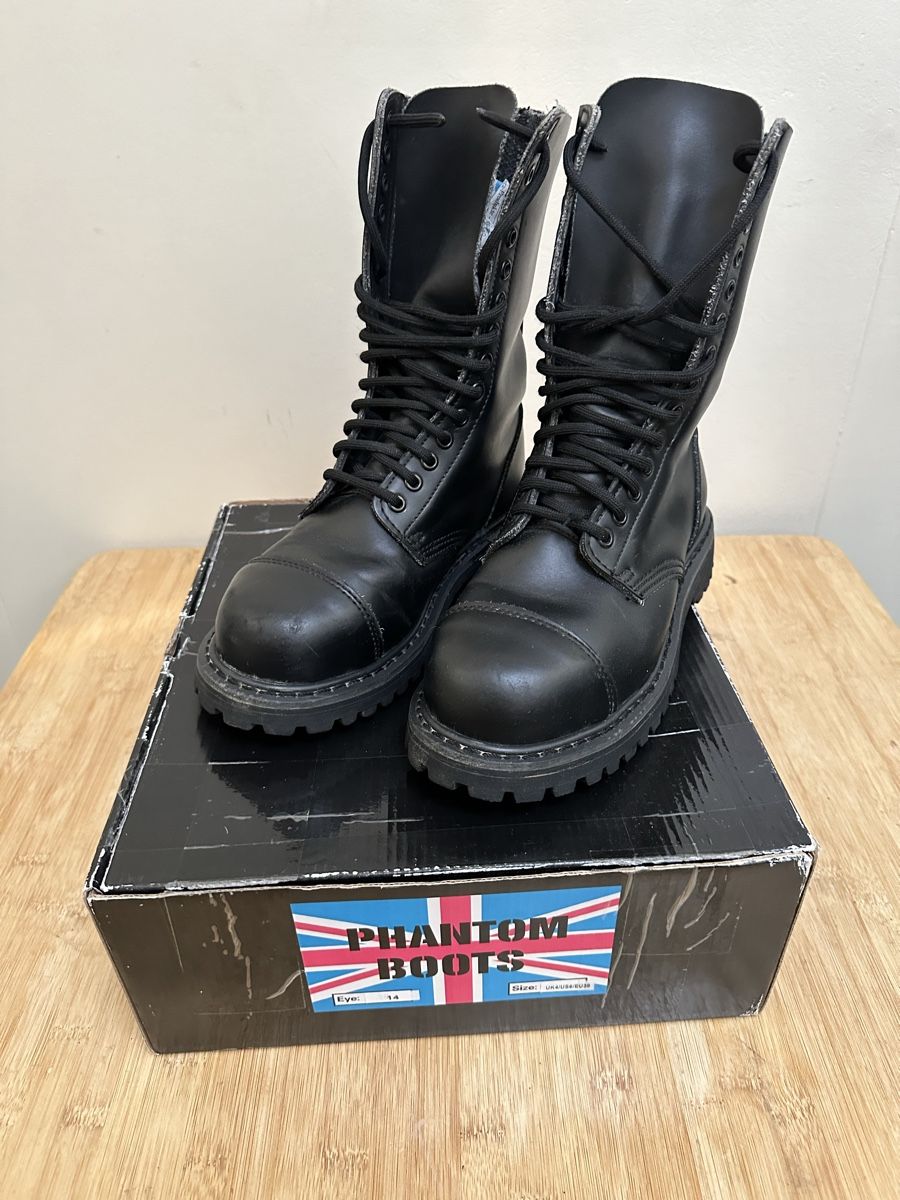 Scarpe da uomo: Stiefel Phantom Boots schwarz Leder Grösse EU38 TOP – Usato da Steffisburg venduto da PatrickB02 1