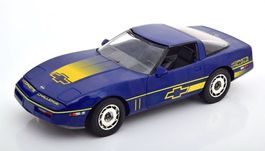 Chevrolet Corvette C4 1988 dunkelblau / gelb / Decor    1:18