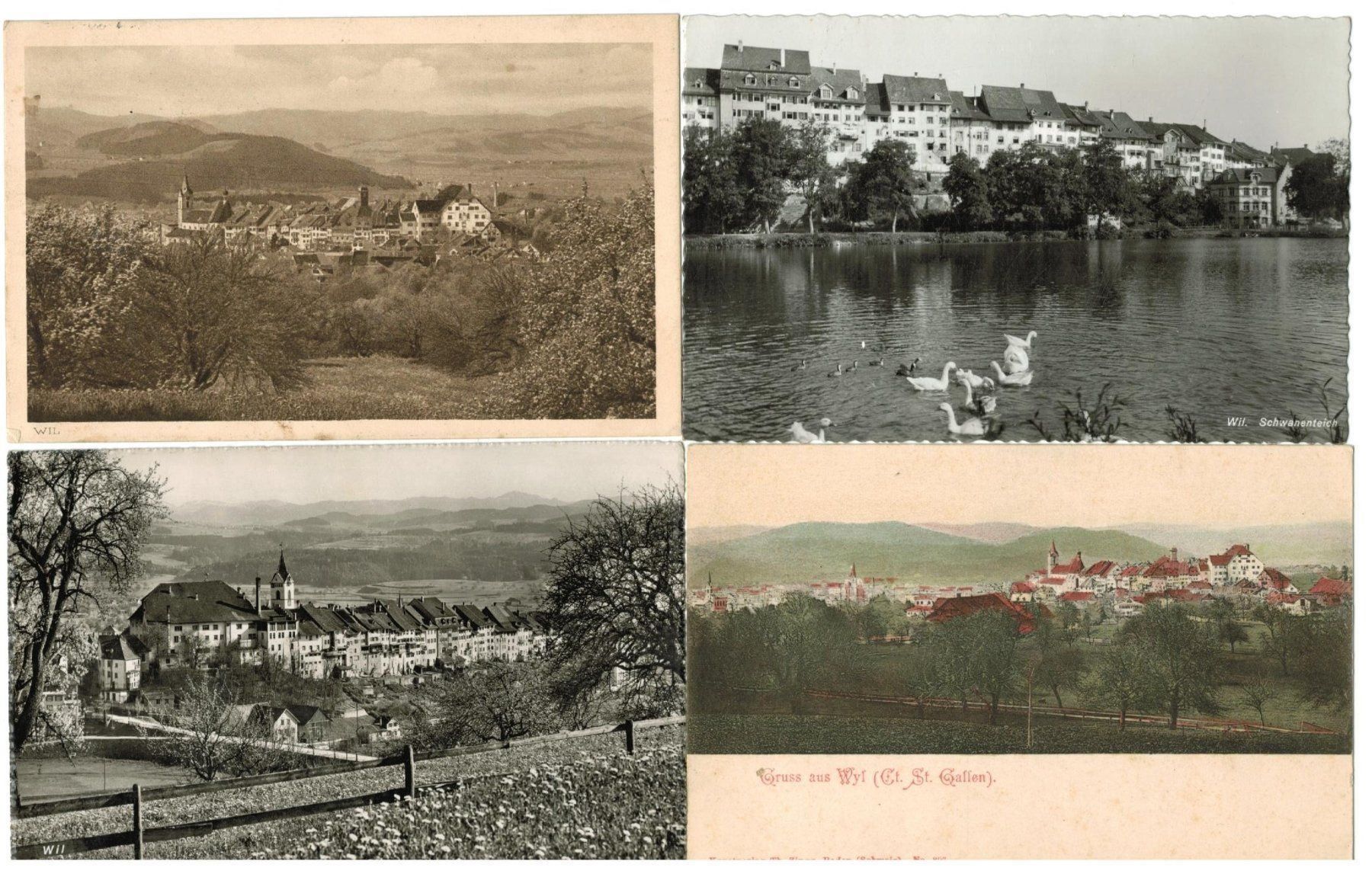 Ansichtskarten: 4 AK Wil SG – Gebraucht aus Zürich von Tolima194