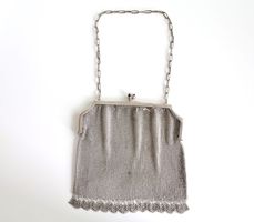 Alte Tasche aus Alpacca Silber