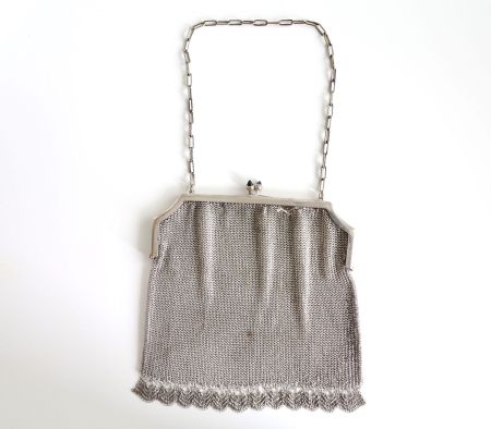 Alte Tasche aus Alpacca Silber