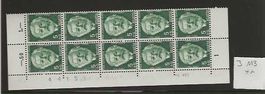 timbre Pro Juventute J113** bande de 10