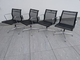 4 Stück Vitra Eames EA 108 Aluminium Chair Netz