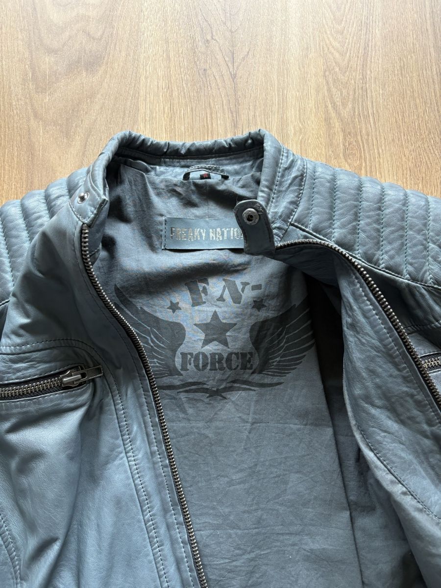 Giacche: Freaky Nation Lederjacke grau M – Nuovo (secondo la descrizione) da Zürich venduto da nh90 2