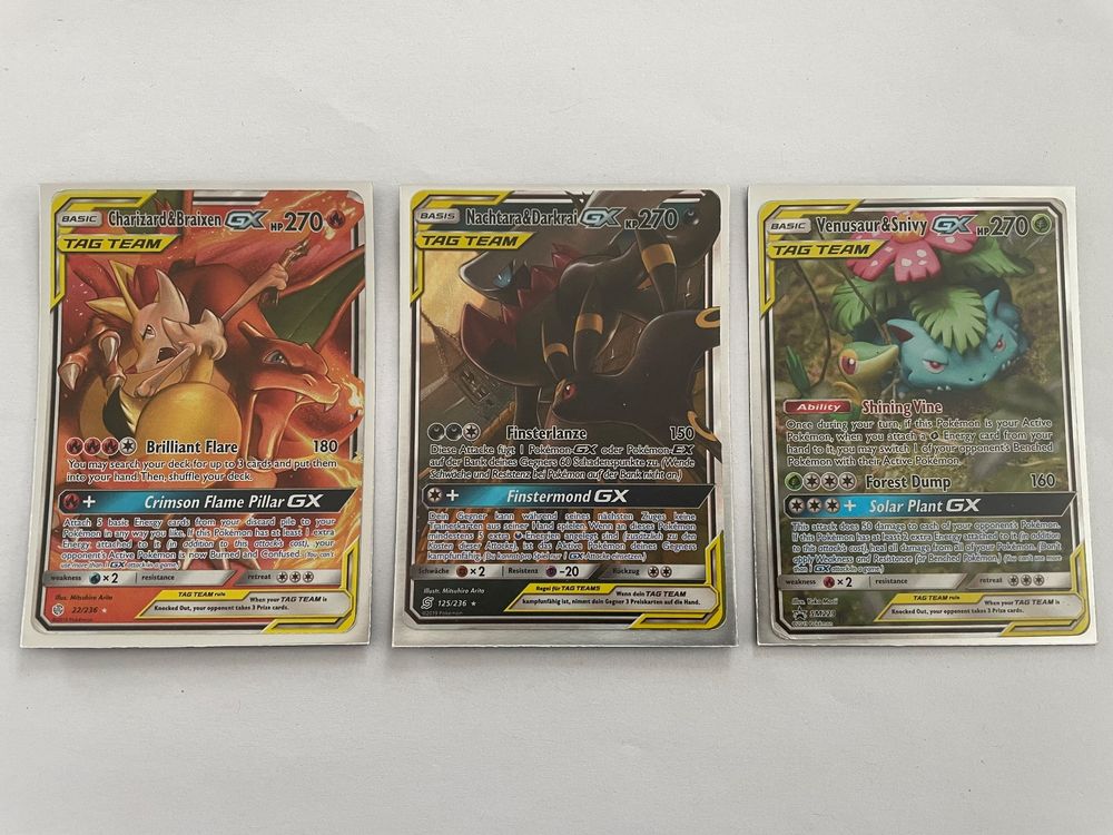 Pokémon Karten 3 GX Tag-Teams (Gebraucht) in Birmenstorf AG für CHF 25