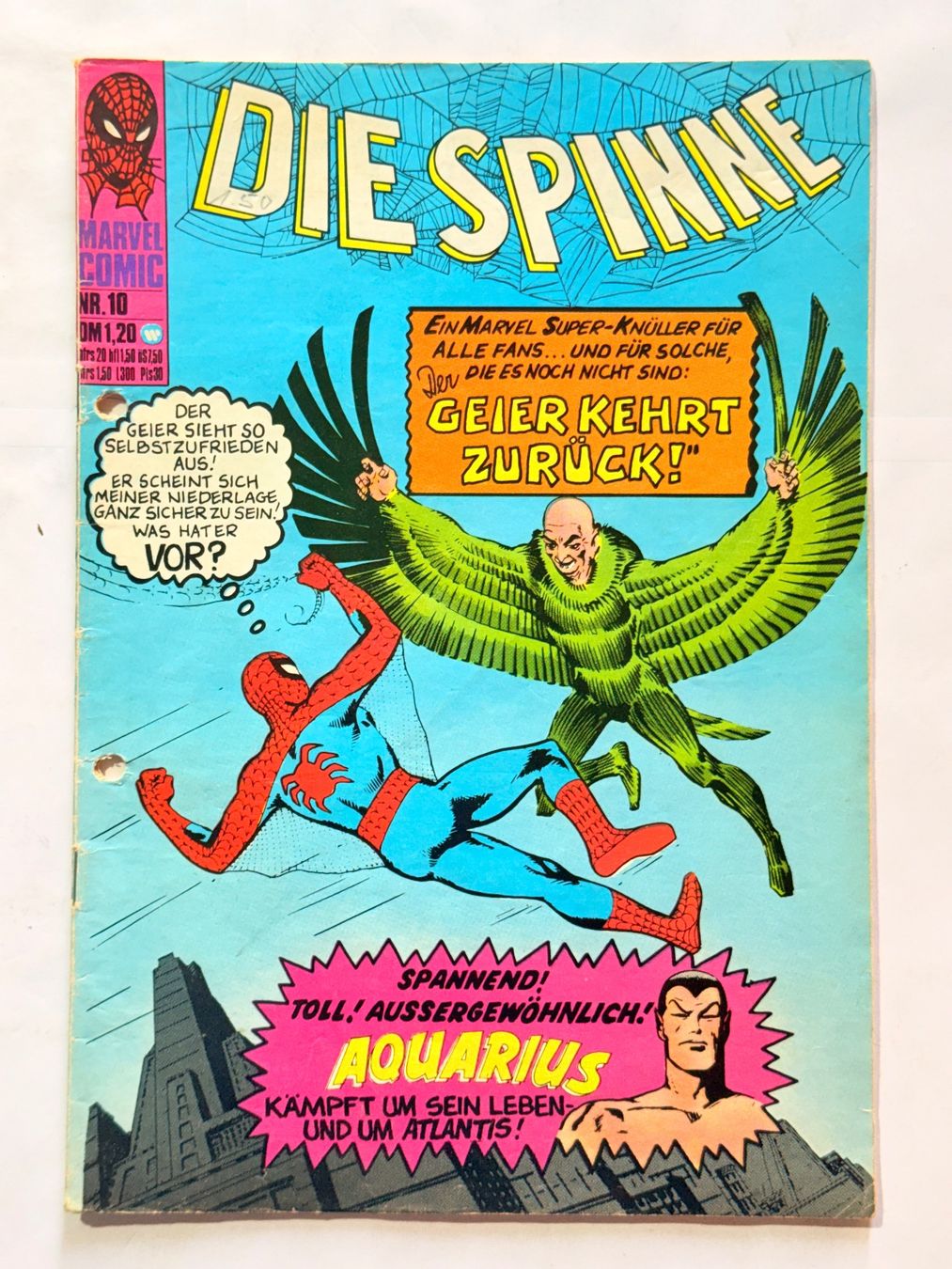 Fumetti: Die Spinne Marvel Comic-Nr.10 -Vintage-Superhelden-Klassi... – Usato da Zuerich venduto da SonderArt-Wertgut