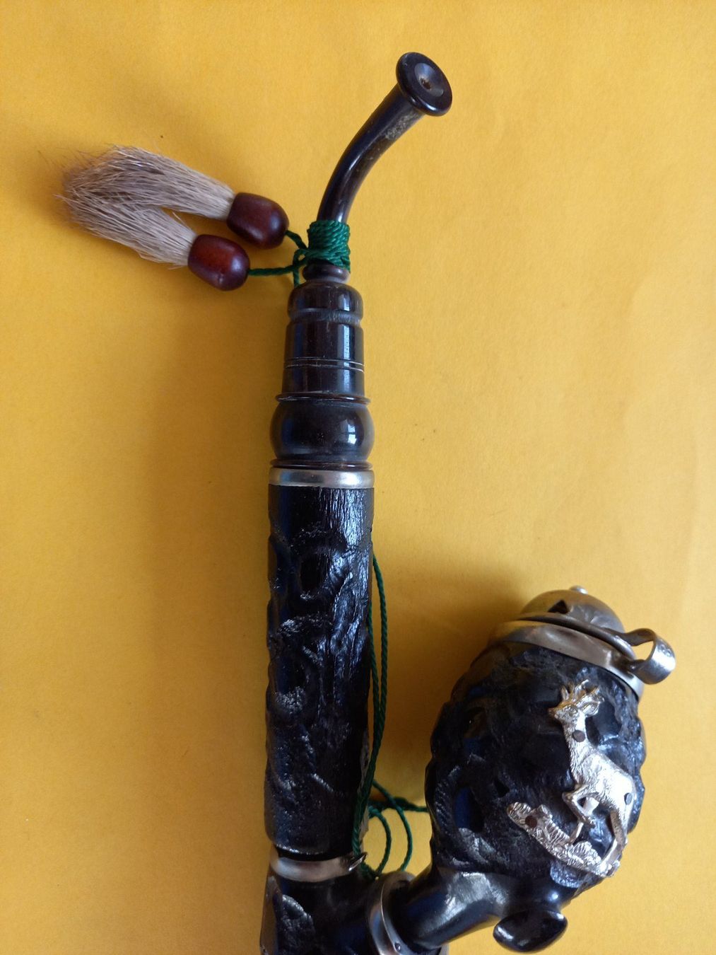 Pipe & Accessori: Pipe à tabac en bois, avec décor cerf – Usato da Rossens FR venduto da Souris1 2