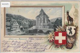 Gruss aus Appenzell - Gemse-Präge-Litho
