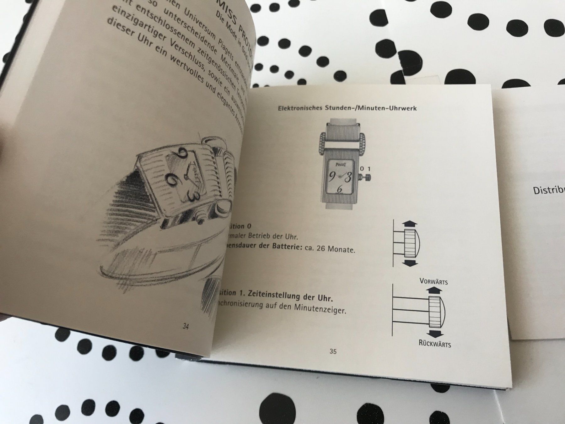 Documenti: PIAGET ORIGINAL - OPERATING INSTRUCTIONS FOR WATCHES !!! – Usato da Epalinges venduto da dream-watch 3