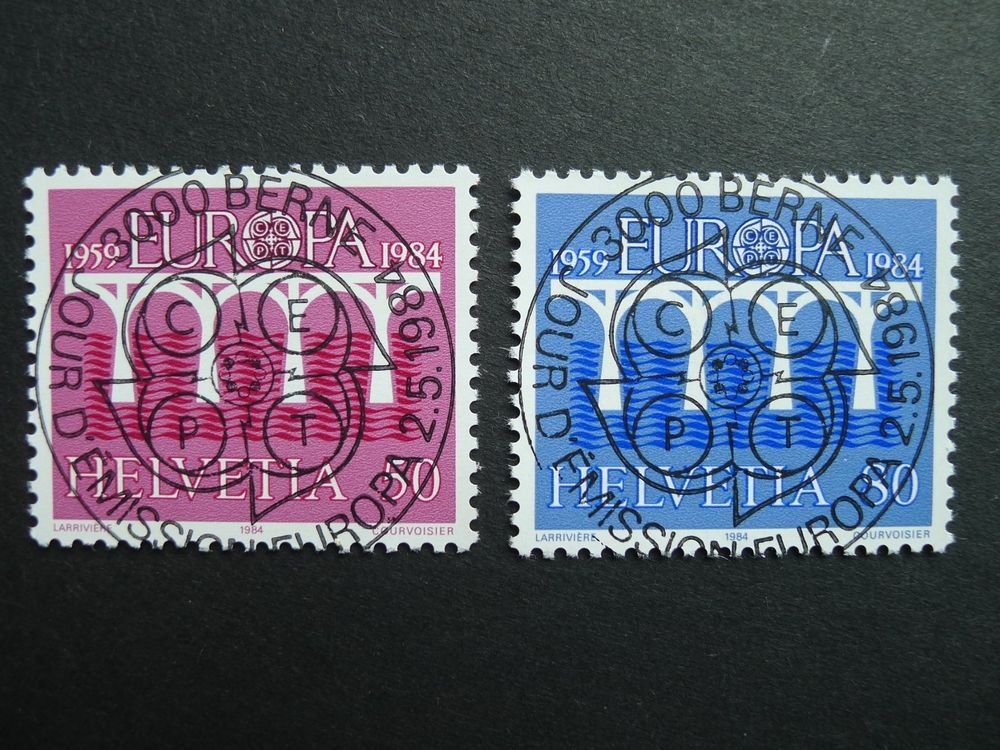 Tutti i francobolli: 1984 Nr. 708+709 mit ET-Vollstempel – Usato da Dagmersellen venduto da wyss1982