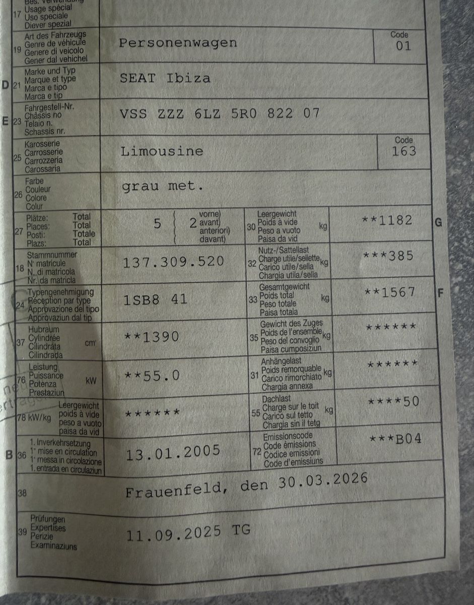 Seat Autos: Seat Ibiza 1.4 – D'occasion à Kreuzlingen par micus87 9