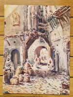 Aquarell "Orientalischer Markt", Signiert
