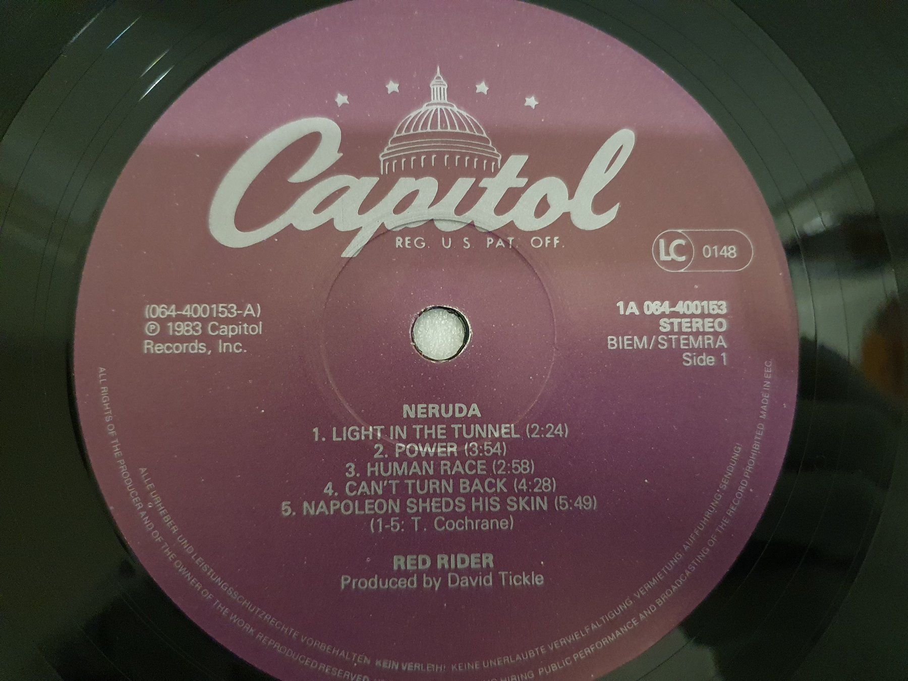 Dischi in vinile: Red Rider – Neruda – Usato da Uster venduto da Vinyl-Leidenschaft 3