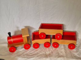 Holzeisenbahn, Holzspielzeugeisenbahn, Holz Zug