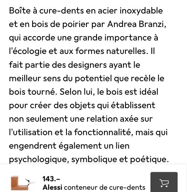 Autres pour la gastronomie & hôtellerie: Alessi distributeur cure-dents – D'occasion à Arconciel par chance22 5
