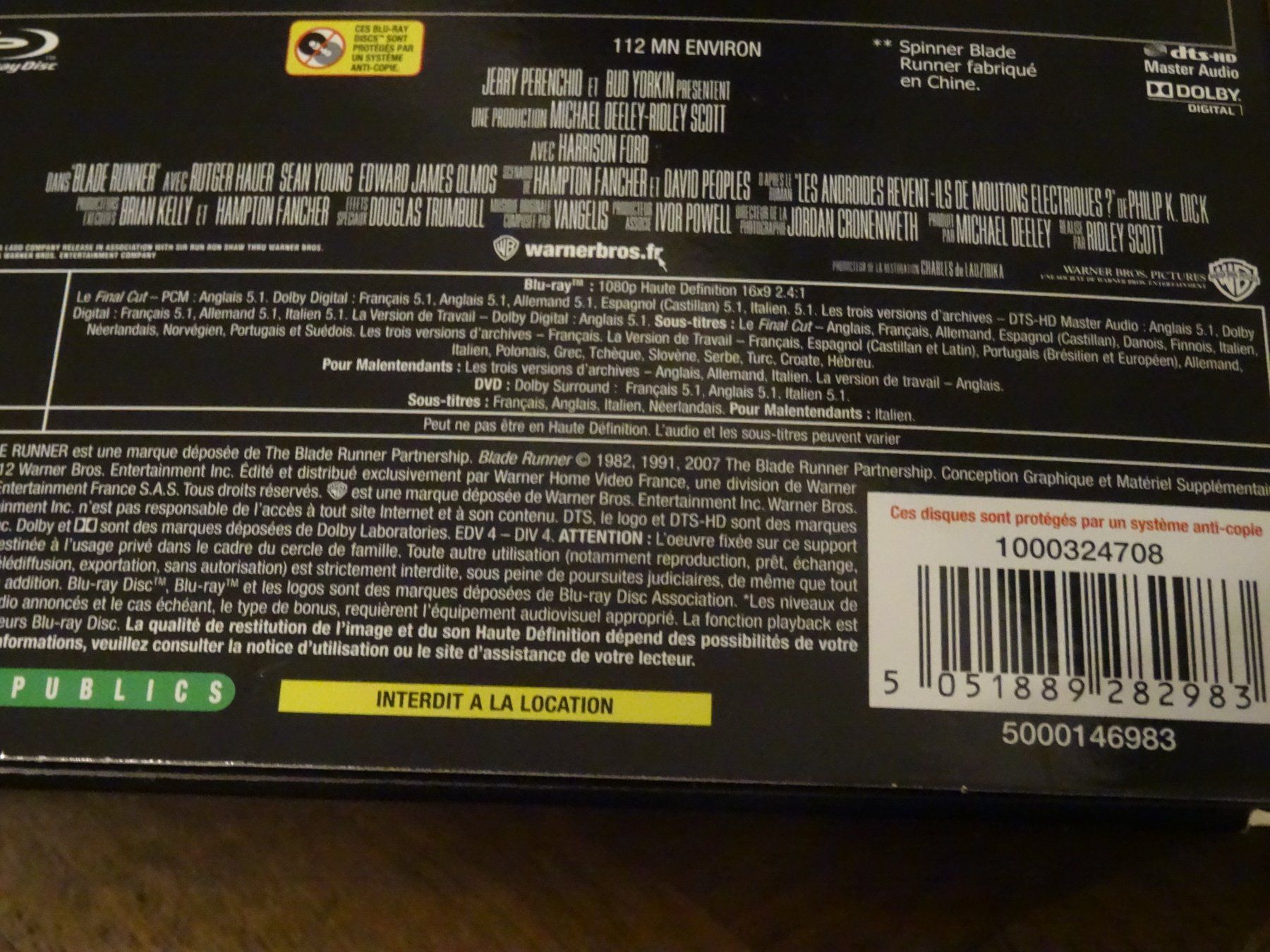 Alle DVDs: Blade Runner Collector Edition Blu-ray DVD – Gebraucht aus Olten von Disc-Verkauf 2