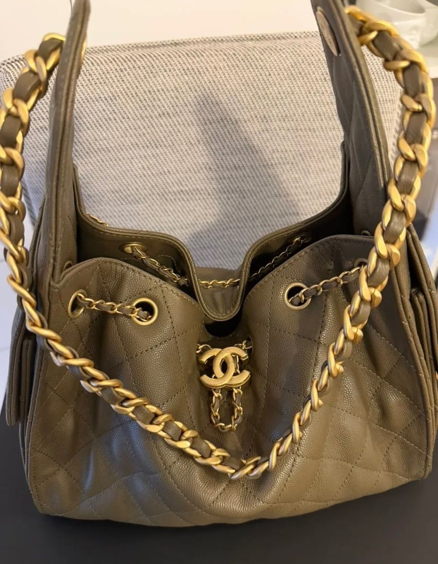 Chanel Sacs femmes: Chanel 25 small, khaki – Neuf (Voir description) à Triesen par atos87 1