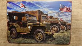 Plaque en métal vintage Army Vehicle WW2