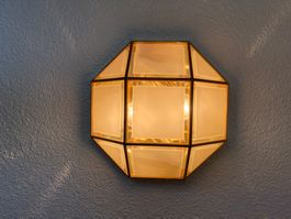 2x Italienische Mid-Century Wandlampe aus Messing 70er Jahre