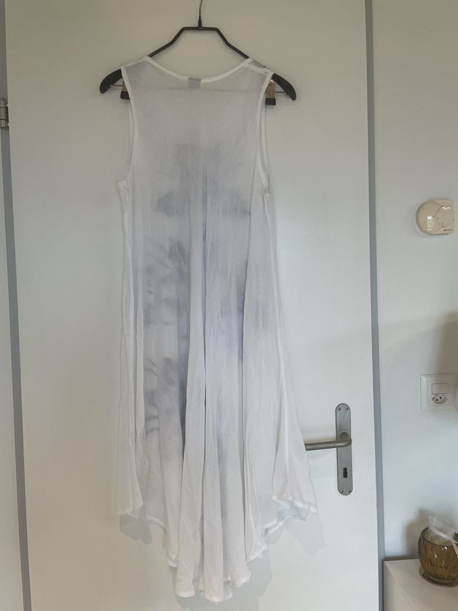 Vestiti: Kleid Sommer Strand weiss blau 44 46 – Usato da Oberwil BL venduto da moneymaker1 1
