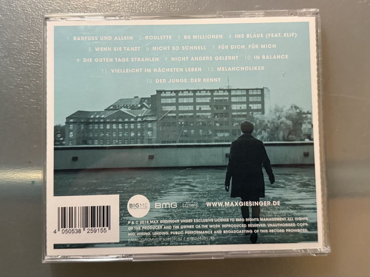 CDs: Max Giesinger - Der Junge, der rennt (CD) – Gebraucht aus Oberried Brienz von Chyara 1