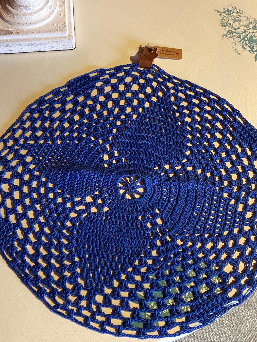 Altra biancheria da tavola: TISCHDECKE-RUND-BLAU,HANDGEMACHT – Nuovo e nell'imballaggio originale da Meienried venduto da ManuelaBoutique 2