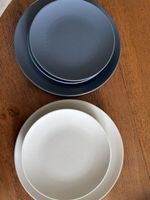 IKEA Teller Set 7-teilig grau und weiss gebraucht