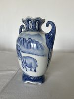 Asiatische Vase, blau-weiss, Chinesische Deko