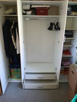 Kleiderschrank weiss 4 Türen mit Spiegeln und Schubladen