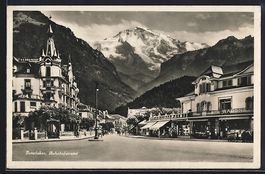Interlaken, Bahnhofstrasse mit Hotel Ber
