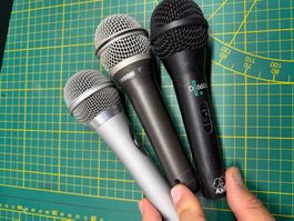3 Mikrofone AKG D660S Samson Q7 Philips SBC MD695 Set