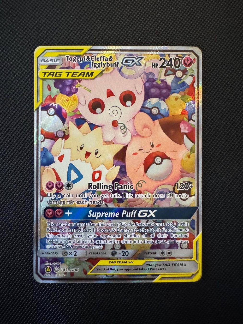 Pokémon Carte collezionabili: Pokémon Togepi & Cleffa & Igglybuff GX 143a/236 – Usato da Seuzach venduto da provenzano18