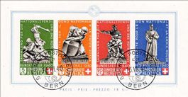 1940 Bundesfeierblock B12 Ersttag-gestempelt
