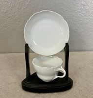 Ancienne tasse et coupelle porcelaine de Saxe avec support