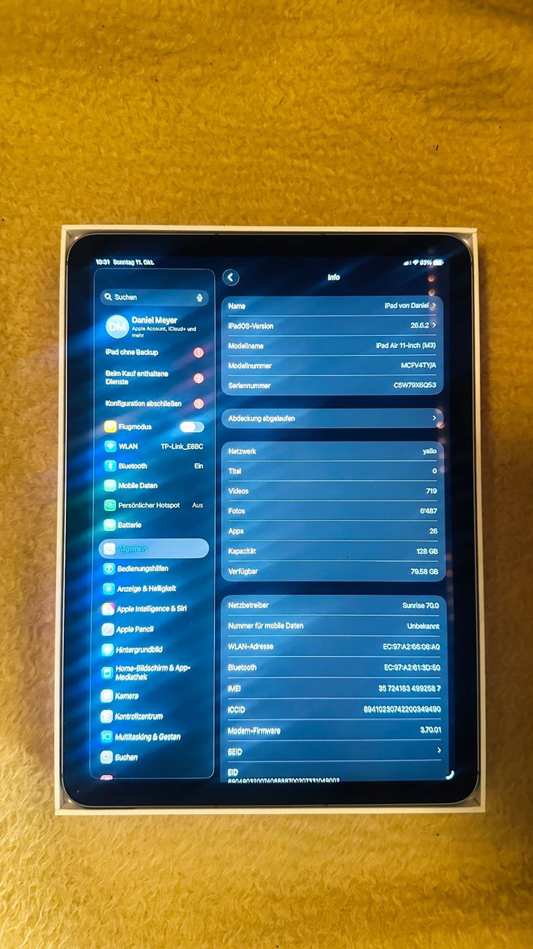 Apple Tablettes PC: Ipad Air 11-inch wifi + celular – D'occasion à Stadel par Dalunox73 2