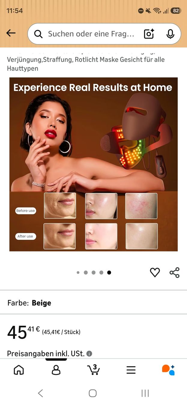 Protezione per viso e udito: LED Gesichtsmaske – Usato da Rorbas venduto da Diana_279 4