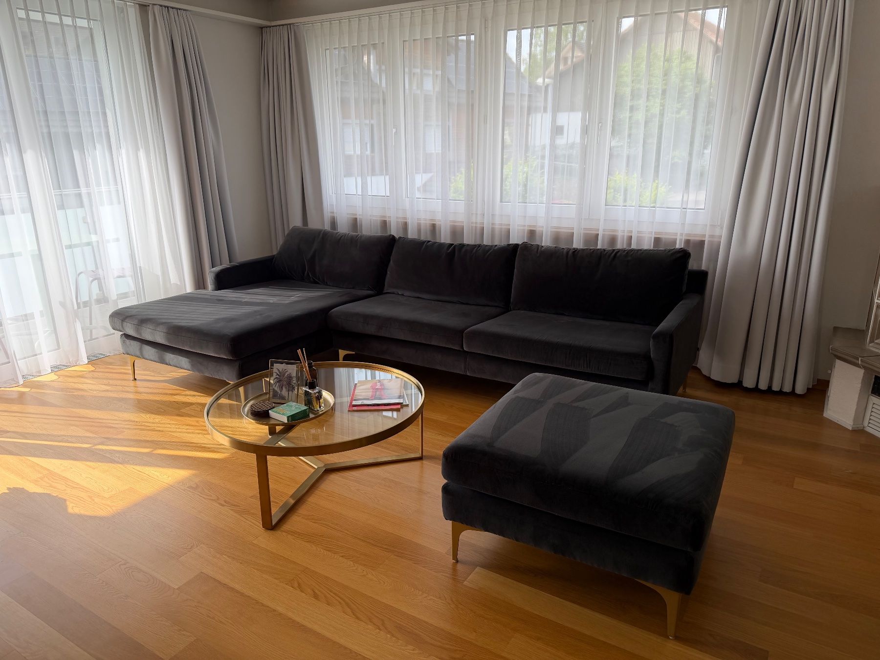 Sofacompany Divani: Blaues Sofa mit Samtbezug von der Sofacompany – Usato da Berikon venduto da espryte 1