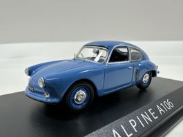 Alpine A106 1:43, blau, inkl. Acrylbox, NOREV