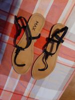 MAX Zehentrenner Sandalen, schwarz, Gr. 41, Sommer Hit!