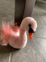 Stofftier Schwan rosa Plüschtier klein