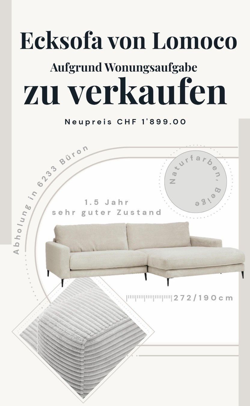 Sofas: Ecksofa – Gebraucht aus Hasle LU von chicco73