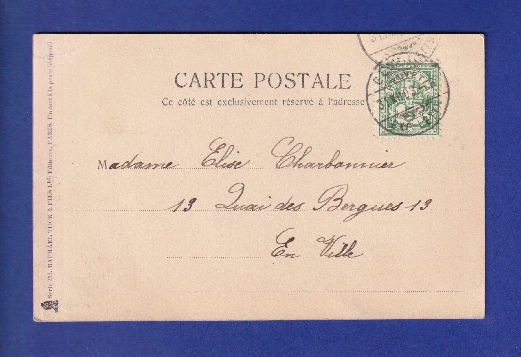 Cartoline postali: CHAT - Bonne Année – Usato da Pully venduto da nicecards-shop 1